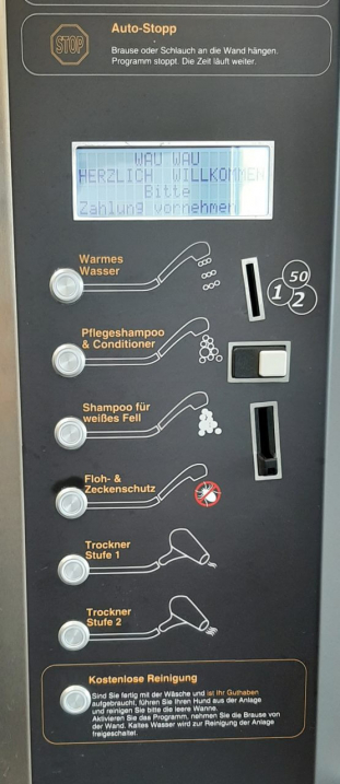 Anleitung Hunde waschen im SB-Hundewaschcenter Altlußheim